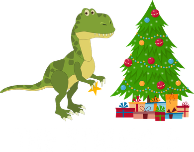 The Struggle T-rex Christmas Tree Pajama Set